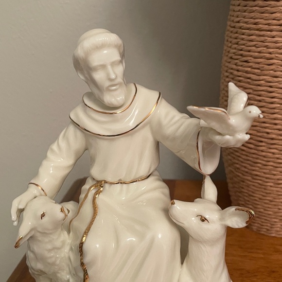 Vintage 1998 Geo. Z. Lefton St. Francis of Assisi Music Box Figurine Porcelain - Picture 3 of 14
